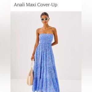 Lilly Pulitzer Anali cover up dress Strapless Blue and Pink Dress